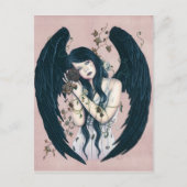 ゴシック様式エンジェル崩壊ウィザー花ピンク葉書 ポストカード (正面)