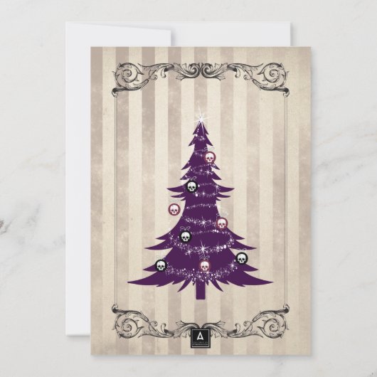 ゴシック様式クリスマスのパーティの招待状 招待状 (裏面)