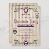 ゴシック様式クリスマスのパーティの招待状 招待状 (正面/裏面)