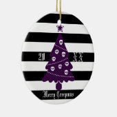 ゴシック様式クリスマスツリーはとの縞で飾ります セラミックオーナメント (右)