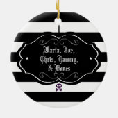 ゴシック様式クリスマスツリーはとの縞で飾ります セラミックオーナメント (裏面)