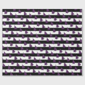 ゴシック様式クリスマスツリーはとの縞で飾ります ラッピングペーパー (フラット)