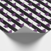 ゴシック様式クリスマスツリーはとの縞で飾ります ラッピングペーパー (角)