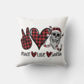 ゴシック様式クリスマス ピースラブ&サンタスカル クッション (裏面)