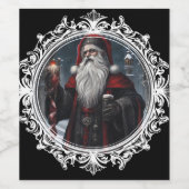 ゴシック様式クリスマス ワインラベル (シングルラベル)