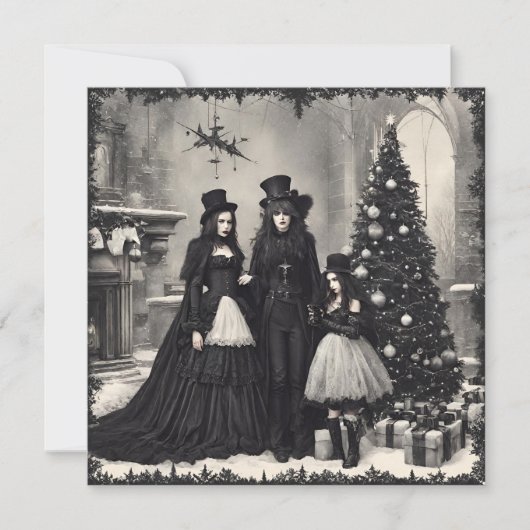ゴシック様式クリスマス 招待状 (正面)