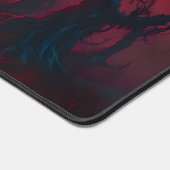 ゴシック様式クリムゾンムーンデスクマット – 暗いファンタジーホラー デスクマット (コーナー)