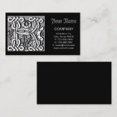 ゴシック様式ケルト書道復興モノグラムK 名刺 (正面/裏面)