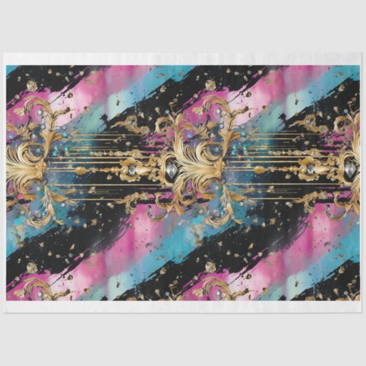 ゴシック様式シャビーグラムAデコページ紙 薄葉紙 (正面)