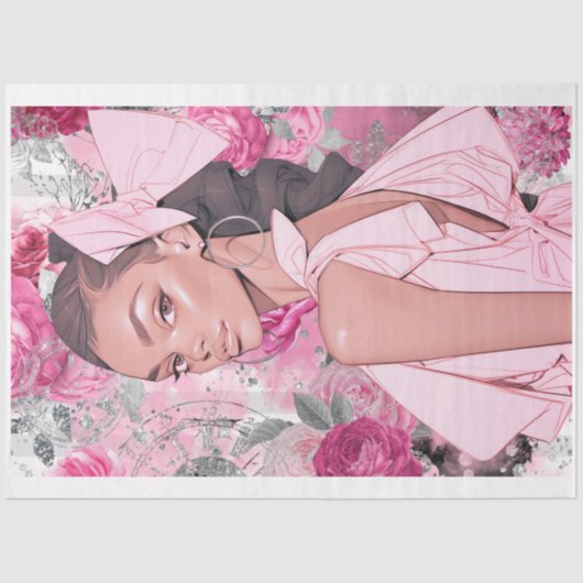 ゴシック様式シャビーグラムAデコページ紙 薄葉紙 (正面)