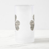 ゴシック様式シャムロックのスカル フロストグラスビールジョッキ (中央)