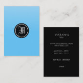 ゴシック様式スカイブルー 名刺 (正面/裏面)