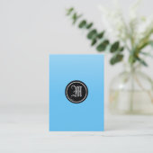 ゴシック様式スカイブルー 名刺 (スタンド正面)