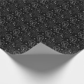 ゴシック様式スカルのペイズリーパターン ラッピングペーパー (角)