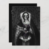 ゴシック様式スカルの女性 案内状 (正面/裏面)