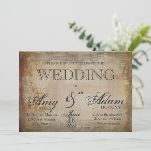 ゴシック様式スカルの結婚式招待状 招待状 (スタンド正面)