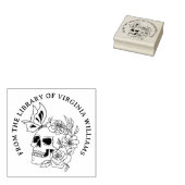 ゴシック様式スカル花図書室より ラバースタンプ (押印)