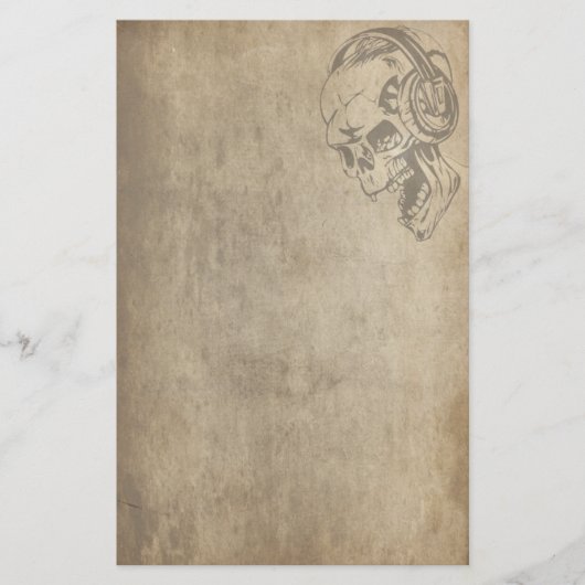ゴシック様式スカル 便箋 (正面)