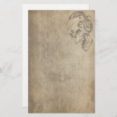 ゴシック様式スカル 便箋 (正面/裏面)