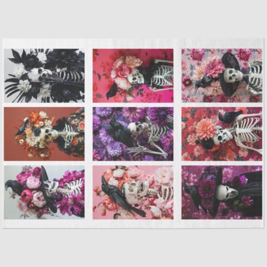 ゴシック様式スケルトンスカルジャンクジャーナルの切り離し 薄葉紙 (正面)