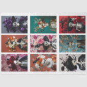 ゴシック様式スケルトンスカルジャンクジャーナルの切り離し 薄葉紙 (正面)