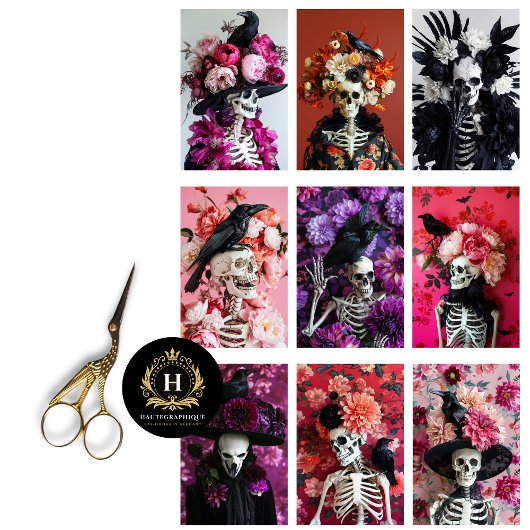 ゴシック様式スケルトンスカルジャンクジャーナルの切り離し 薄葉紙