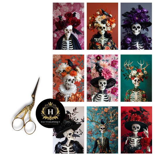 ゴシック様式スケルトンスカルジャンクジャーナルの切り離し 薄葉紙