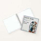 ゴシック様式スケルトン結婚カップルのゲストブック ノートブック (内部)