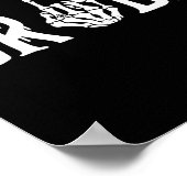 ゴシック様式スケルトン結婚ブライドのたった今結婚しました不気味 ポスター (角)