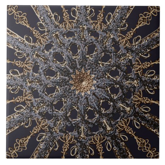 ゴシック様式スタイルのヴィンテージの装飾的なパターン タイル (正面)