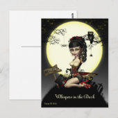 ゴシック様式スチームパンクロリータデジタルアートポストカード ポストカード (正面/裏面)