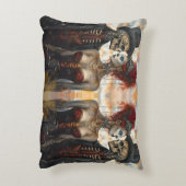 ゴシック様式スチームパンク骨格カップル アクセントクッション (裏面(縦))