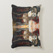 ゴシック様式スチームパンク骨格カップル アクセントクッション (正面(垂直))