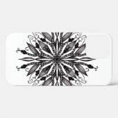 ゴシック様式スネークマンダラタトゥーブラックとホワイト Case-Mate iPhoneケース (裏面 (横))