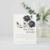 ゴシック様式ダークウォーター色ブラックバラ結婚ズ詳細 エンクロージャーカード (スタンド正面)