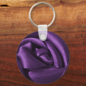 ゴシック様式ダークパープルバラ キーホルダー (正面)