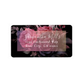 ゴシック様式ダークムーディーズフローラ結婚バラ ラベル (正面)