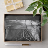 ゴシック様式ドリップ：白黒のカテドラルデコップページ 薄葉紙 (ギフト)