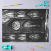 ゴシック様式ドリップ：白黒のカテドラルデコップページ 薄葉紙 (クラフト)