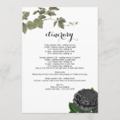 ゴシック様式ハロウィーンバラス結婚ホワイトの旅程 プログラム (裏面)