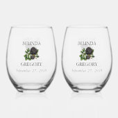 ゴシック様式ハロウィーンバラ結婚ズ ステムなしワイングラス (正面)