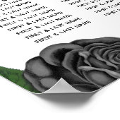 ゴシック様式ハロウィーンバラ結婚ホワイトの座席表 ポスター (角)