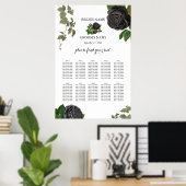 ゴシック様式ハロウィーンバラ結婚ホワイトの座席表 ポスター (ホームオフィス)