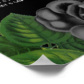 ゴシック様式ハロウィーンブラックバラ結婚のシーティングチャート ポスター (角)