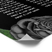 ゴシック様式ハロウィーンブラックバラ結婚のシーティングチャート ポスター (角)