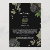 ゴシック様式ハロウィーンブラックバラ結婚の旅程 プログラム (正面)