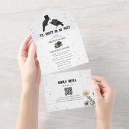 ゴシック様式ハロウィーンブラックバラ結婚ズクロース オールインワン招待状