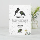 ゴシック様式ハロウィーンブラックバラ結婚ズクロース サンキューカード (スタンド正面)