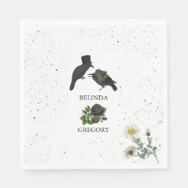 ゴシック様式ハロウィーンブラックバラ結婚ズクロース スタンダードランチョンナプキン