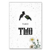 ゴシック様式ハロウィーンブラックバラ結婚ズクロース テーブルナンバー (裏面)